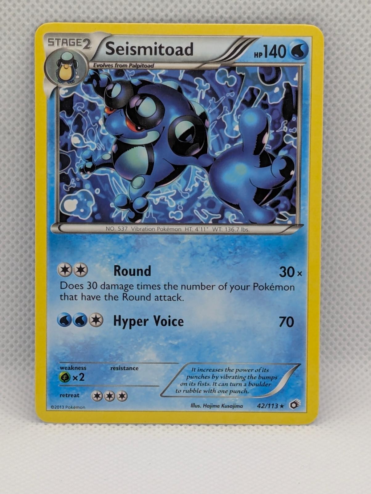 SEISMITOAD 42/113 R LEGENDARY TREASURES POKEMON NM/M SEISMITOAD