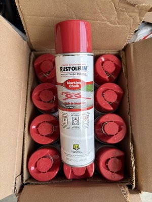 Brand New x12 RUSTOLEUM 205235 Inverted Marking Chalk Red 20 oz