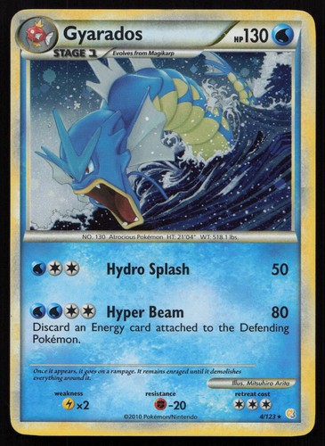 Pokemon HeartGold SoulSilver Gyarados 4/123 Holofoil