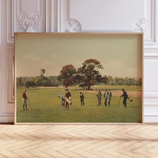 Vintage Golf Course Gentlemen Oil Painting Poster (image_19.png)