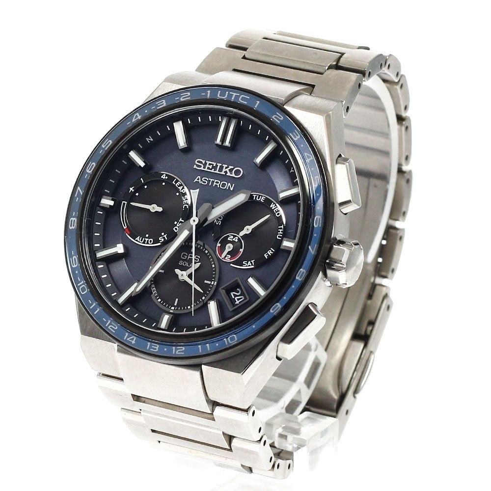 SEIKO SBXC111 5X53 0BR0 Astron GPS Solar Watch Titanium Navy Mens Dial image 2