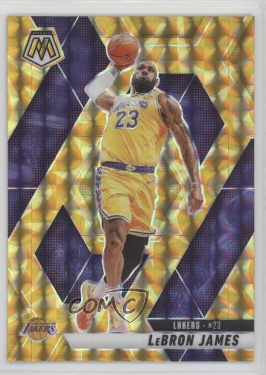 2024-25 Panini Mosaic Reactive Yellow Mosaic Prizm LeBron James #180 1e8j