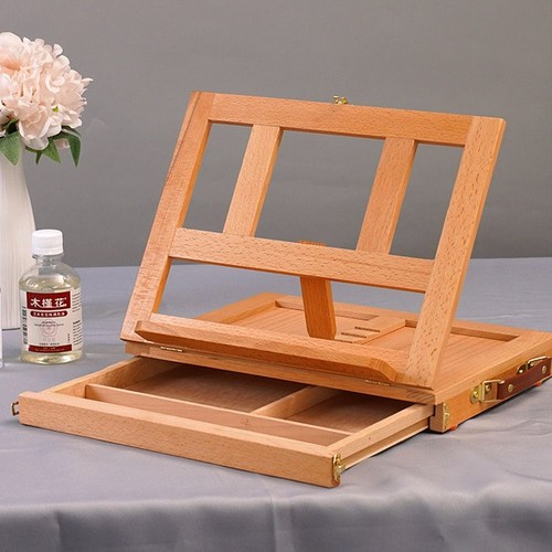Adjustable Art Painting Easel Box Beech Wood Oil Paint Easel For Artists - Picture 5 of 12