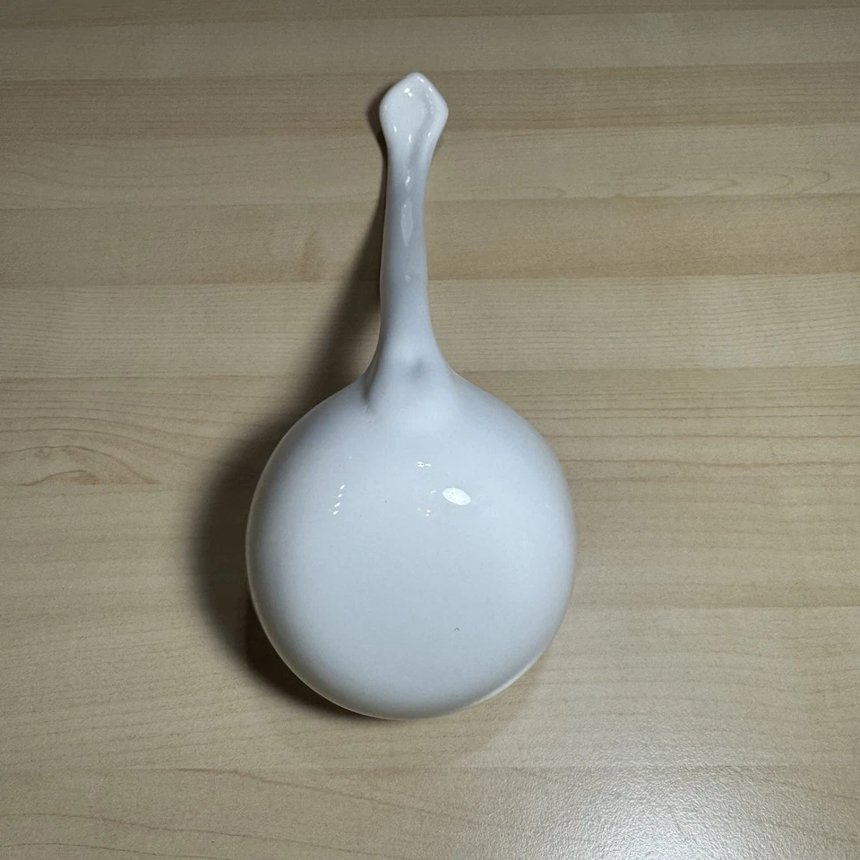 "3 cucharones vintage de vidrio transparente de 14"", cerámica blanca de 12"" y marrón de 11"" con hojas verdes" Foto 4 de 4