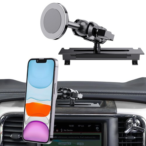Metal Magnetic Phone Mount for 2013-2018 RAM 1500/2500/3500 & 2019+ RAM Class...