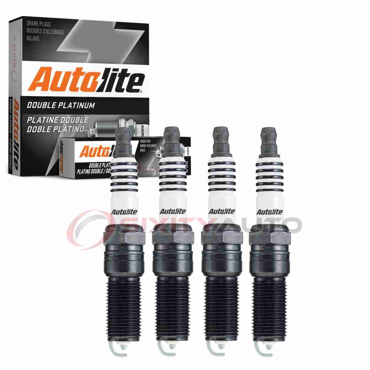 4 pc Autolite Double Platinum Spark Plugs for 2003-2006 Jeep TJ 2.4L L4 xk