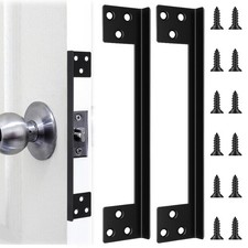 2 Pack Outswing Door Security, Latch Guard Plate Cover Heavy Duty Latch Guard Pl