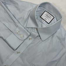 Charles Tyrwhitt Slim Fit Non Iron Dress Shirt Light Blue 16 33 Mens Cotton