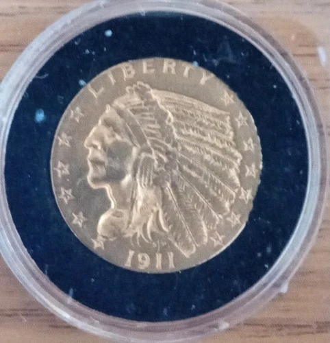 1911 Indian Head Quarter Eagle Gold