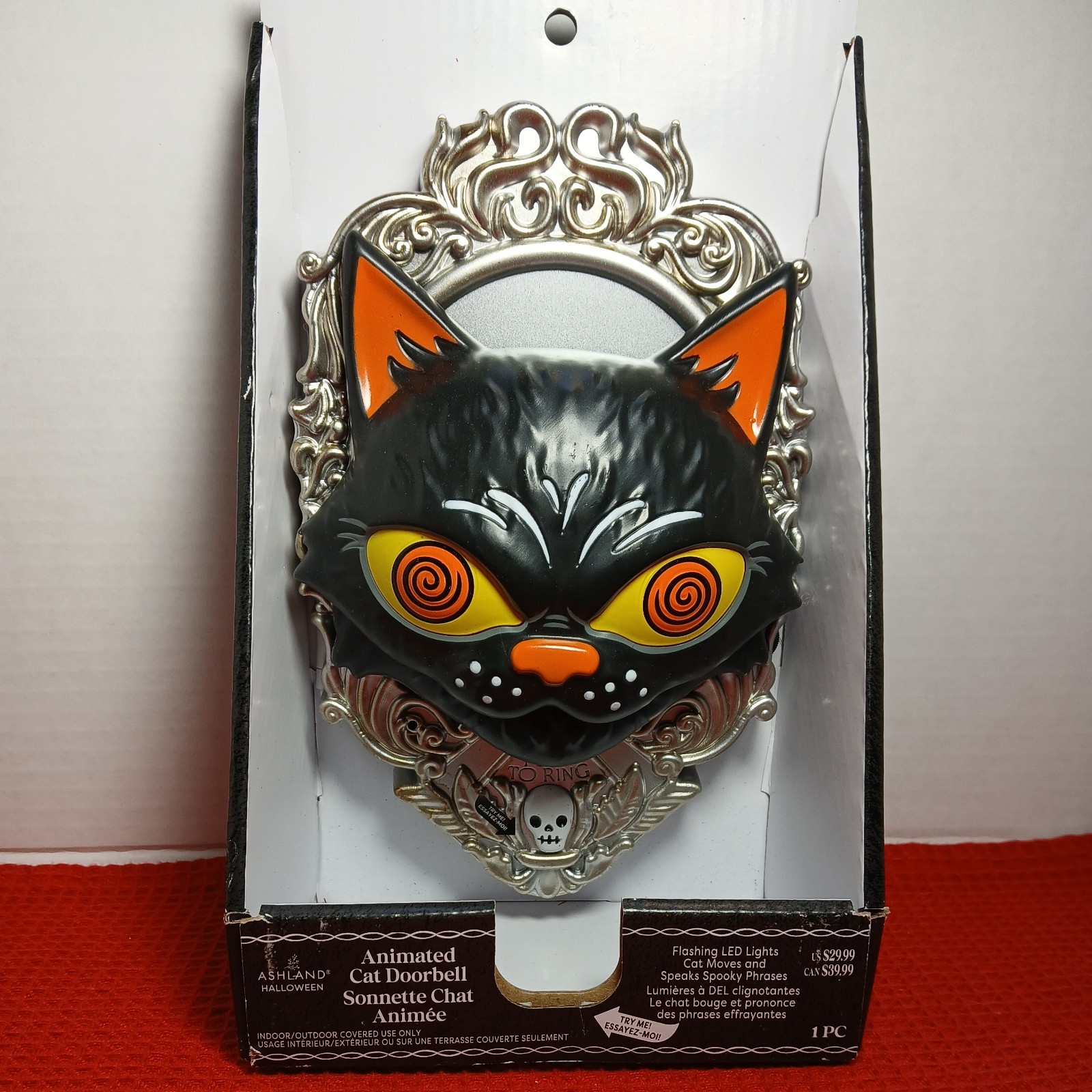 Lighting Design Animation Ashland Halloween: Animated Cat Doorbell Lights up Talks and Moves ...