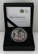 2009 Royal Mint Britannia 1oz SILVER PROOF Two Pounds £2 coin, COA, Box, SCARCE