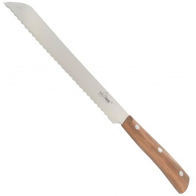 Bread Knife with 21 cm/8.25 inch Blade and Olivewood Handle - Maglio Nero Made i