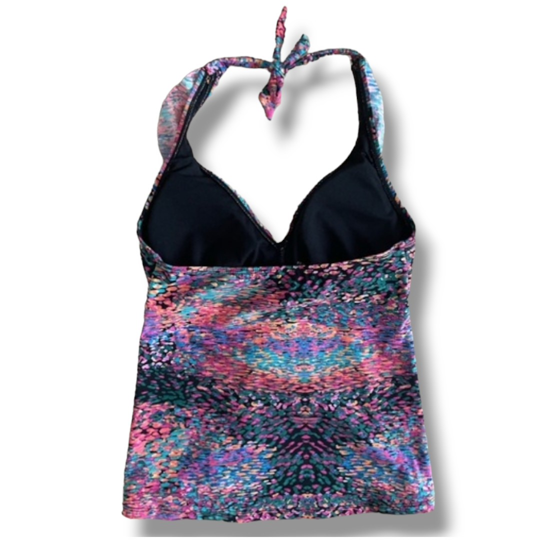 Spanx Love Your Assets Sara Blakely Women’s Ruffled Halter Tankini Swim Top 