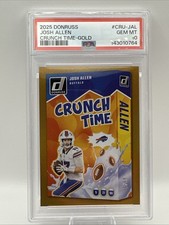 2025 Panini Donruss Josh Allen Crunch Time-Gold 🔥PSA 10 🔥 Pop 2! 8/10 Buffalo