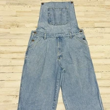VTG Todays News Overalls Men’s 36 x 31 Strapless Denim Jeans Bibs Made USA 80’s
