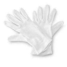 Gants en coton, t. XL, 1 paire, blanc