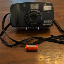 ⭐️Pentax IQZoom-80E Auto Focus 35mm Point & Shoot Film Camera & New Battery
