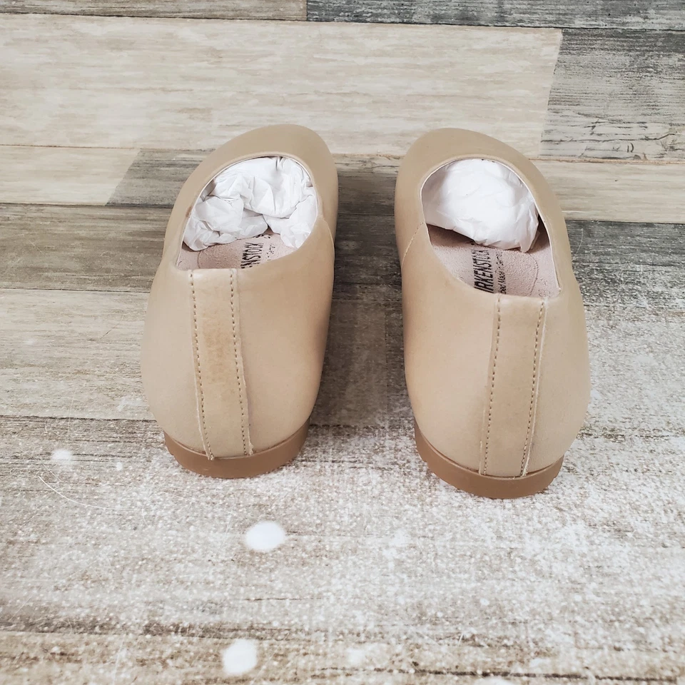 Zapatos planos de ballet Birkenstock Keppel para mujer talla 5 cuero desnudo sin cordones punta redonda Foto 3 de 4