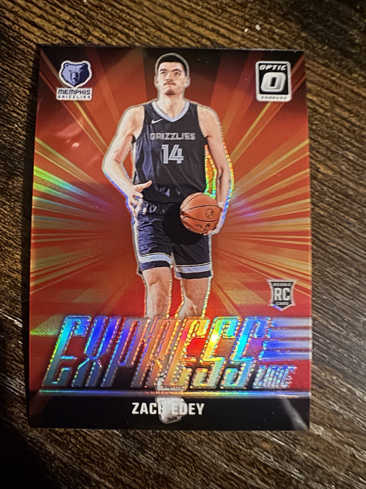 2024-25 Donruss Optic Zach Edey Express Lane RC Holo Rookie #10 Grizzlies