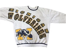 Vintage Michigan Wolverines With An Attitude Sweater Decotex XL 1990’s College
