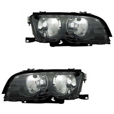 Scheinwerfer Set rechts & links Schwarz H7/H7 für BMW 3er Cabriolet E46