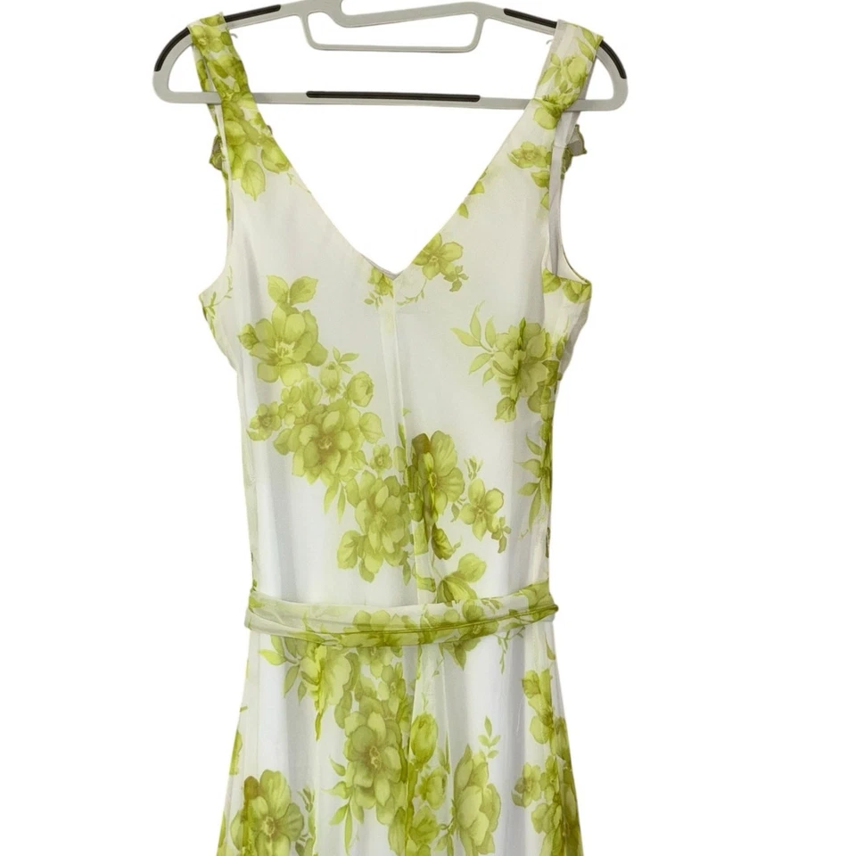 Vestido de verão feminino vintage B. Darlin branco verde babado floral XS/S Fairy Cottage  - Imagem 4 de 4