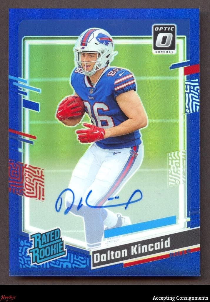 2023 Donruss Optic Rated Rookie Autograph Blue #211 Dalton Kincaid RC AUTO 08/99