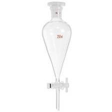 250ml Separating Funnel, Borosilicate Glass Separatory Funnel with 24/29 Joints