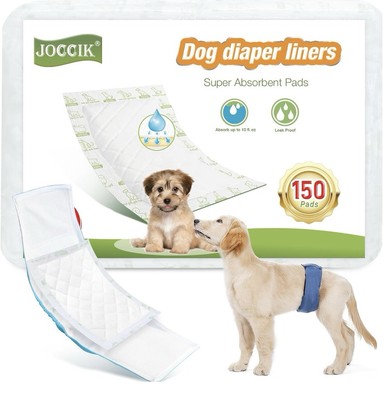 Dog Diaper Liners 100ct Super Soft and Absorbent Dog Diaper Pads for Male Dog...