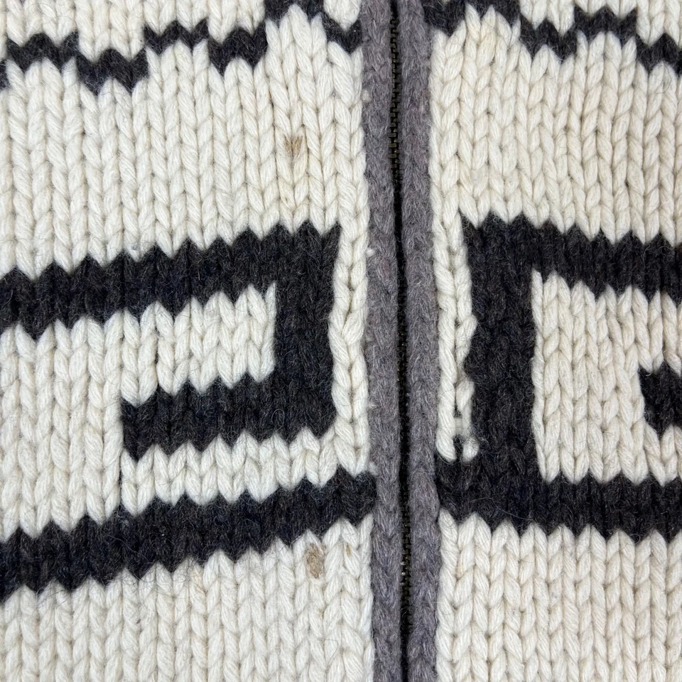 Cárdigan Suéter J Crew Western Cowichan Eagle Tejido a Mano Chal Grueso Grande Raro Foto 3 de 4