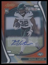 2021 Panini Absolute #129 Michael Carter Signature Rookies Spectrum Orange #/75