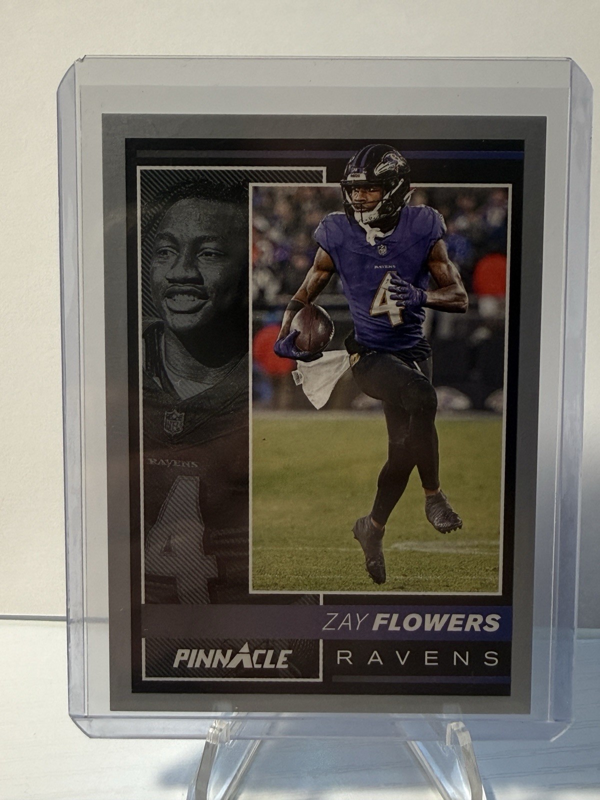2024 Panini Encore Zay Flowers Pinnacle Silver /150 #16 Ravens RC Insert SP