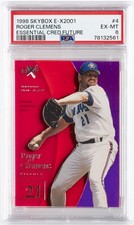 1998 SKYBOX E-X 2001 ESSENTIAL CREDENTIALS FUTURE #4 ROGER CLEMENS 41/97 PSA 6