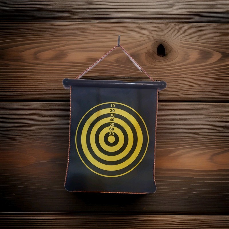 WOOW Magnetic Dart Board Double-Sided  Roll-Up Hanging Target Game with no Darts