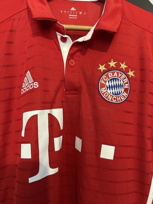 FC Bayern München Adidas 2016/17 Home Soccer Jersey Adult Sz-S | eBay