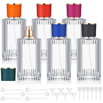Teenyyou 6 Pcs 30/50/100Ml Empty Glass Perfume Bottles Bulk Pack For Perfume