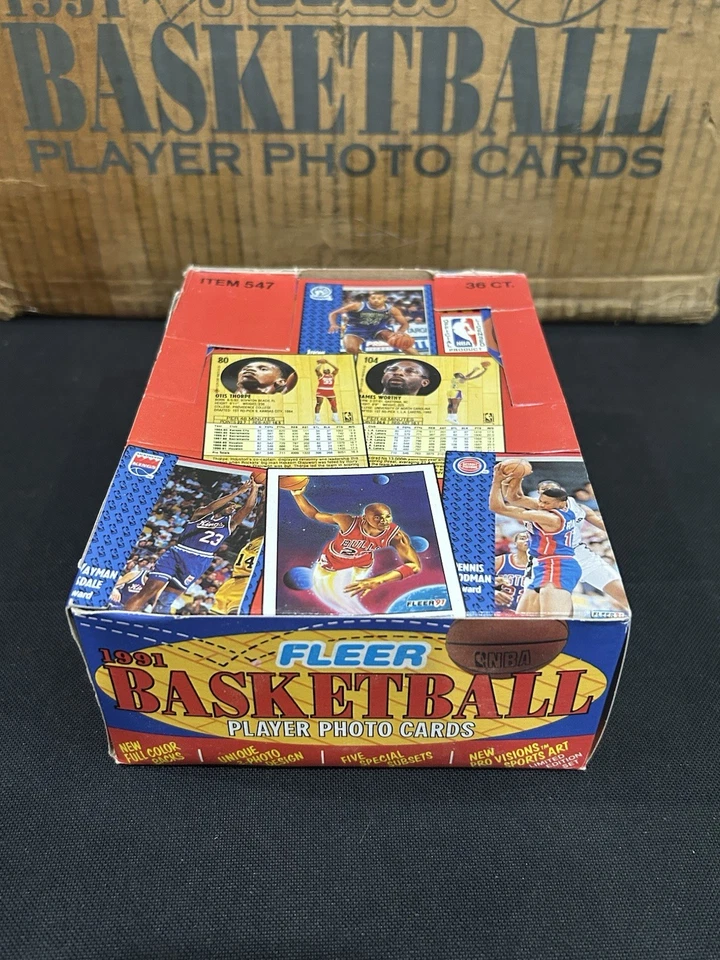 1991-92 Fleer Basketball Wax Box 36 Packs Sealed Case Fresh Michael Jordan - Image 3 of 4