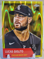 2022 Topps Chrome LUCAS GIOLITO Gold Yellow Wave Refractor Card #/250 Platinum