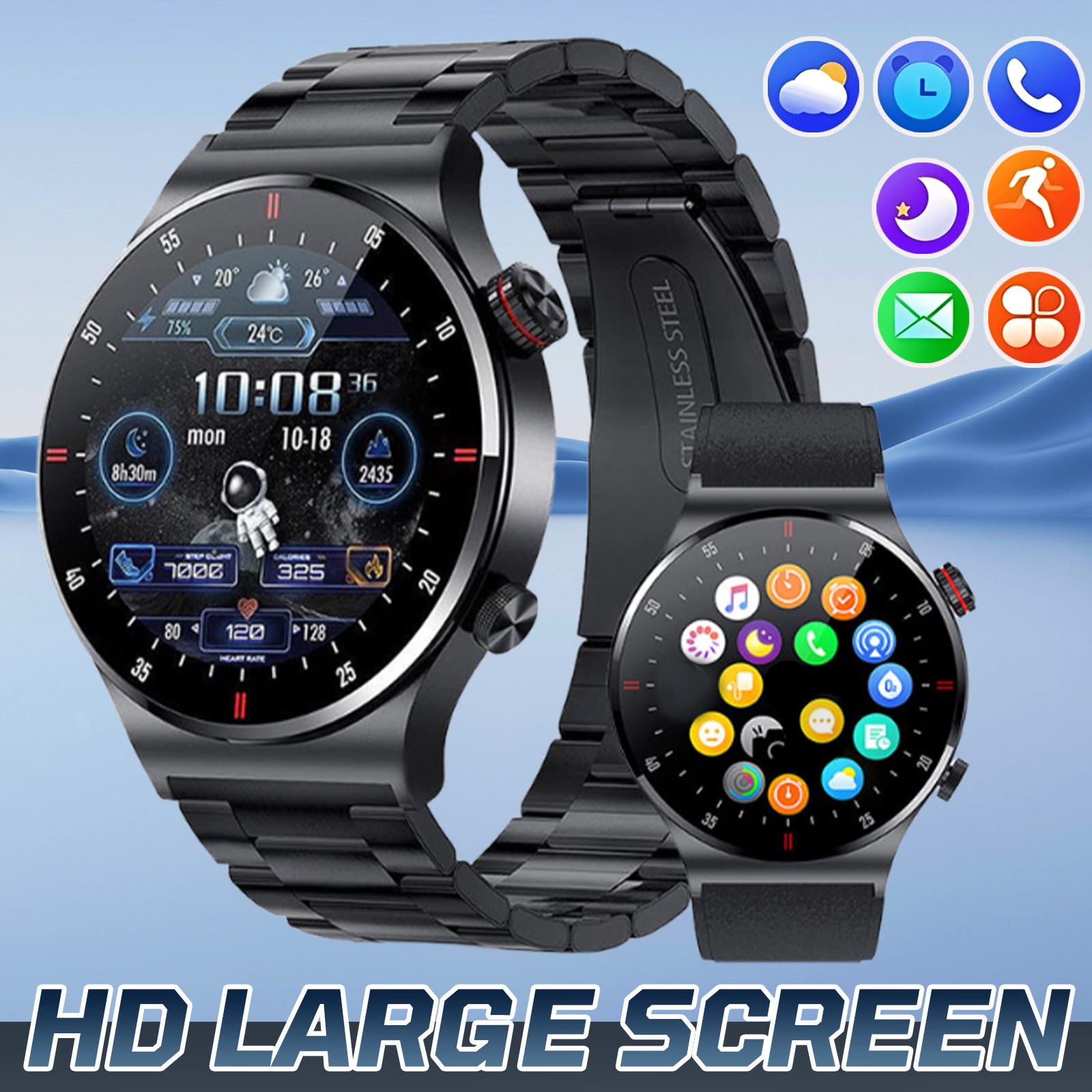 Smart Watch For Men Women Fitness Tracker Blood Pressure Heart Rate Sport Watch