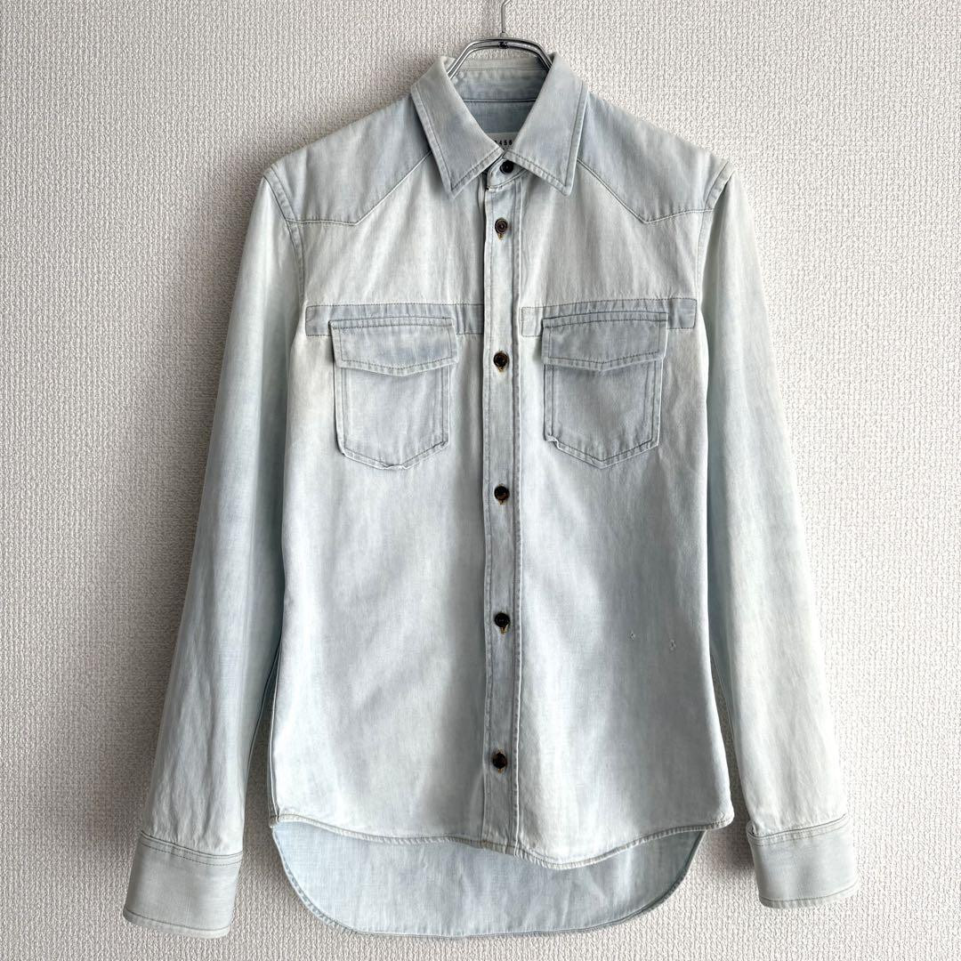 Maison Margiela Maison denim shirt, bleached, size 38, made in | eBay