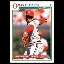 Omar Olivares Rookie #748.0 1991 Score St. Louis Cardinals Baseball Card MLB. rookie card picture