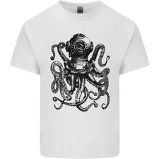 Scuba Octopus Diver Tauch Tauchen Herren Leichte Baumwolle T-Shirt