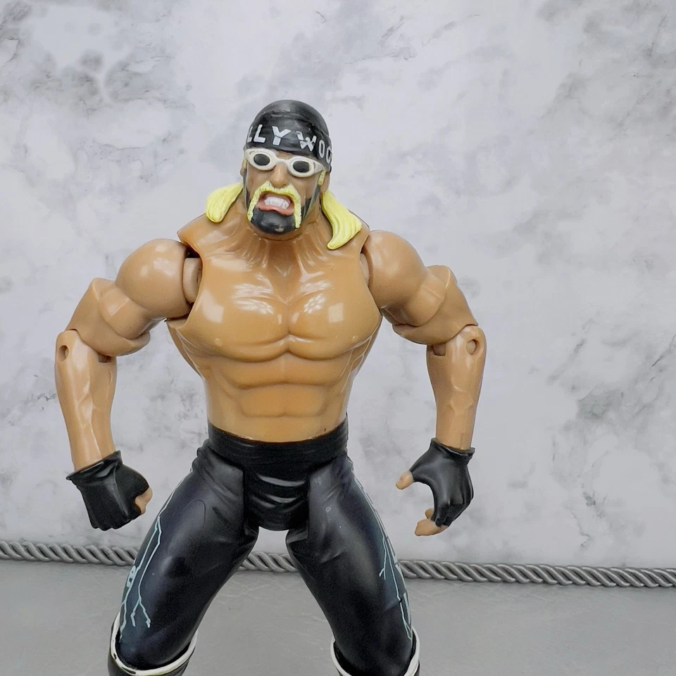 Figura de Hulk Hogan Hollywood Smash N Slam luchadores Toy Biz Nuevo Orden Mundial 1999 Foto 3 de 4