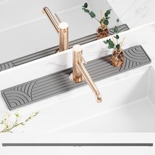 Stone Faucet Mat for Kitchen Sink, 23.6" Water Absorbent Diatomite Stone Sink...