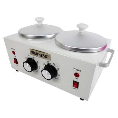Waxness Professional Double Wax Heater WN-5002 E White Elite Series 2 X 1 lb
