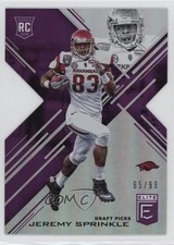 2017 Panini Elite Draft Picks Status Purple Die-Cut 65/99 Jeremy Sprinkle 16q7