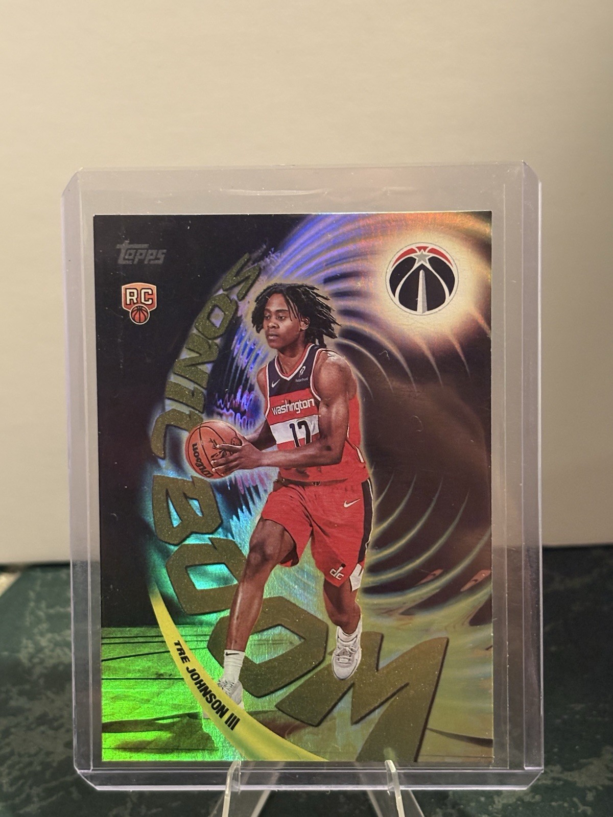 2025-26 Topps Tre Johnson III RC Sonic Boom SSP CASE HIT Rookie Wizards