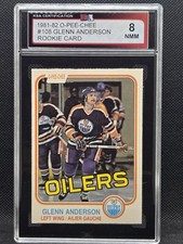 1981-82 OPC O-pee-chee #108 Glenn Anderson Rookie Card Oilers KSA 8 NMM. rookie card picture