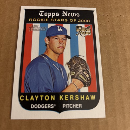 Clayton Kershaw #595 2008 Topps Heritage card