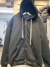 Men's Full Zip Sherpa Lined Full Zippered Hooded Fleece Jacket